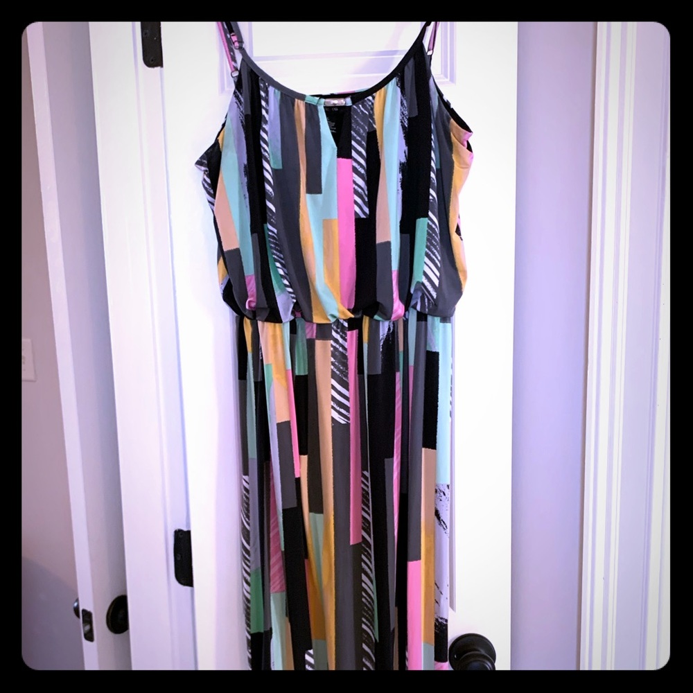 Modern print style and co maxi w adjustable straps